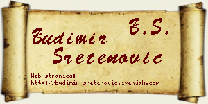 Budimir Sretenović vizit kartica